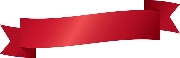 Elegant Red Ribbon Banner