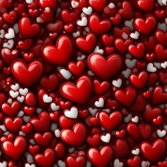 Red & White Hearts Background.