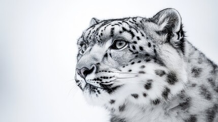 Snow Leopard Close-Up Portrait