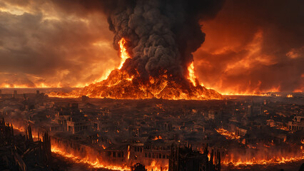 Judgement Day of city Sodom. Book of genesis.
