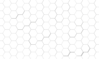 Naklejka premium White hexagon pattern background. Good for design themes and banner printing.
