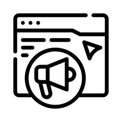 icon promotion online with style outline