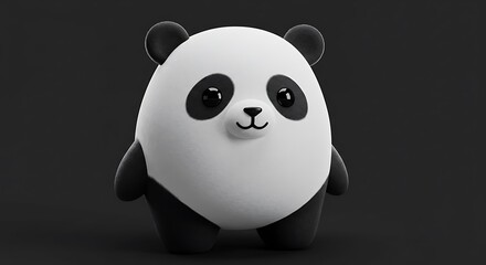 Naklejka premium panda with a smile