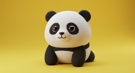 Naklejka premium panda doll cute body