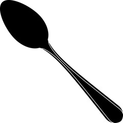 Coffee spoon silhouette vector