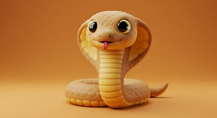 Fototapeta premium snake on a white cartoon