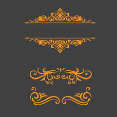 frame, vintage, vector, design, border, gold, floral