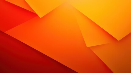 A vibrant abstract design featuring layered orange and red geometric shapes that create a warm, dynamic visual experience.