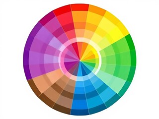 color wheel isolated on white