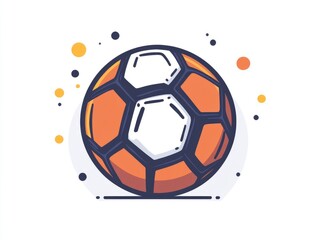 Fototapeta premium Soccer ball graphic design, abstract, bright colors