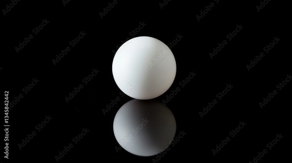 Poster Simple image of a single white egg resting on a dark background