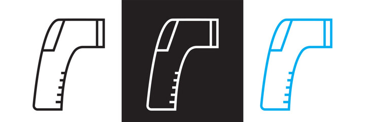 Infrared thermometer icon. Vector illustration. isolated on white and black background. EPS 10