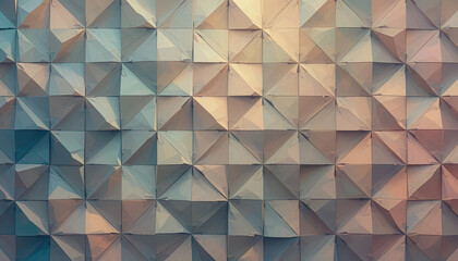 Geometric Paper Texture: A Soft Abstract Design Featuring Repeated Triangular Pyramids and Gentle Color Gradients for a Modern, Stylish, and Minimalist Aesthetic