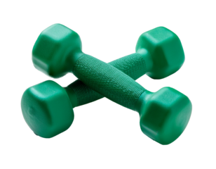 Small dumbbells, isolated on transparent background, best quality photo