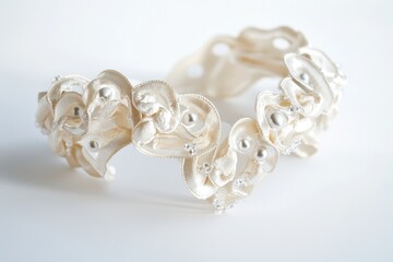 Fototapeta premium A close-up of a bracelet on a white surface