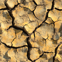 seamless dry cracked soil