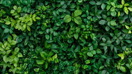 Obraz premium Close Up View Of Lush Green Foliage Wall