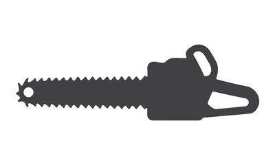 Chainsaw Machine Icon Silhouette Vector