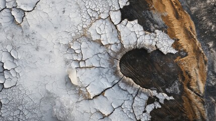 Generative AI, Cracked and Peeling White Paint on Wood