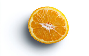 vibrant round slice of tangerine showcases its juicy segments and bright color, evoking freshness and zest