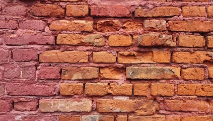 Fototapeta premium Aged brick wall, weathered and textured