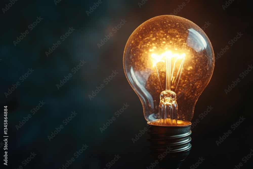 Poster a single light bulb illuminating a dark space, suggesting warmth and guidance