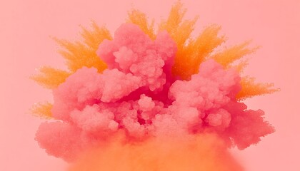 Pink & Orange Powder Explosion for Studio Shot.