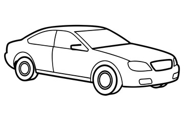 car line art silhouette vector illustration
