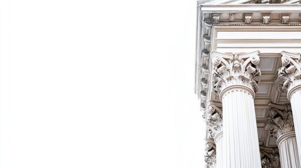 Classical building columns architectural detail
