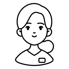 Female nurse cartoon character vector illustration