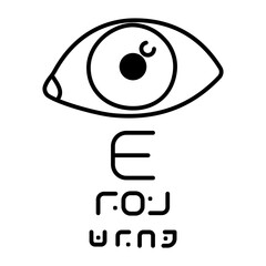 Eye test vector illustration