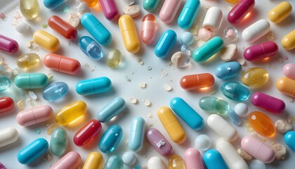 Vibrant Collection of Pharmaceutical Pills and Capsules