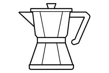 coffee maker line art silhouette vector illustration
