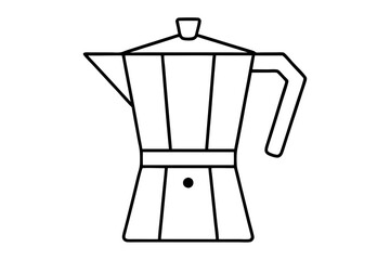 coffee maker line art silhouette vector illustration