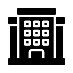 icon commercial property with style glyph