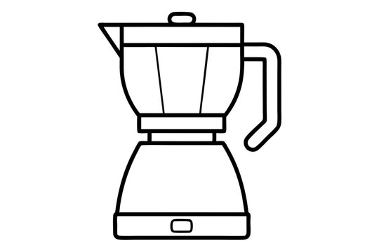 recommend clip art: coffee maker line art silhouette vector illustration