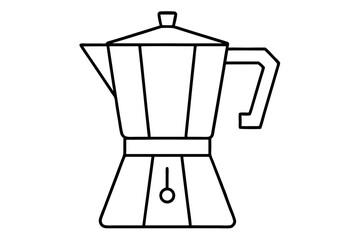 coffee maker line art silhouette vector illustration
