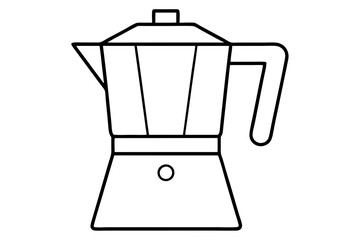 coffee maker line art silhouette vector illustration