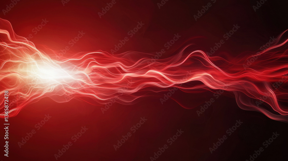 Poster abstract background of high energy red plasma waves create dynamic and vibrant visual effect