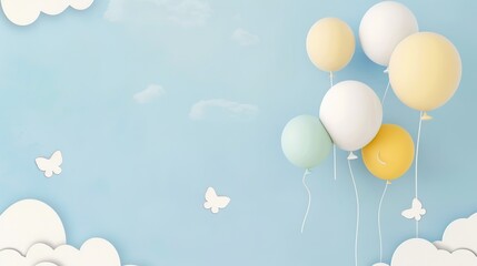 Children's Day Balloon Background: Building a Dreamy Stage Filled with Innocence through Colorful Balloons