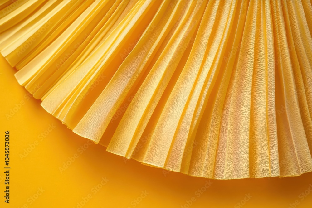 Poster bright yellow fabric draped elegantly on a vibrant yellow background showcasing texture and color ha