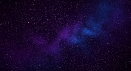 Obraz premium 深宇宙 紫青色輝く星雲 静謐な夜空 神秘的