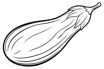 eggplant line art silhouette vector illustration