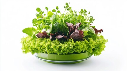 Fresh Green Salad Showcase in a Vibrant Salad Spinner Bowl