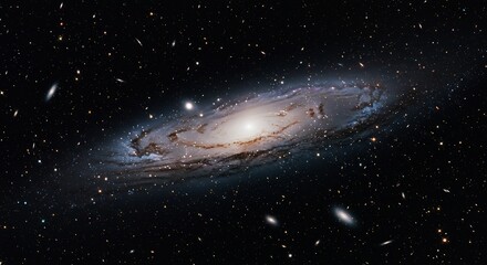 Fototapeta premium 宇宙空間 壮大な渦巻銀河 神秘的輝き