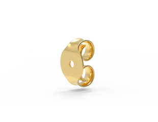 stud earring gold post back studs back part png 