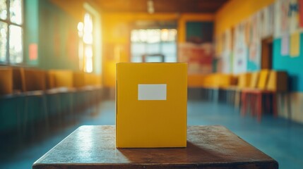 A political election with campaign posters and slogans, political campaign, electoral process