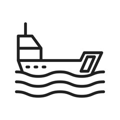 Cargo Ship icon vector image. Suitable for mobile apps, web apps and print media.