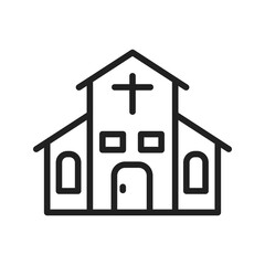 Church icon vector image. Suitable for mobile apps, web apps and print media.