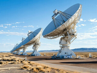 Very Large Array satellite antennas in irregular formation